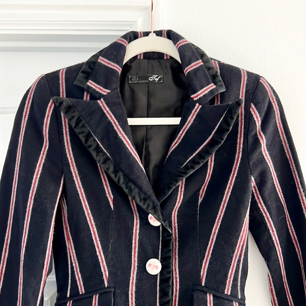 ❤️ ASO Gossip Girl Striped Navy Blazer - Picture 7 of 11